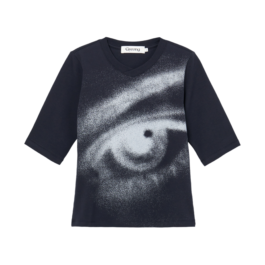 GY43SS001CC Gyeong EYE 5Sleeve Tee Charcoal
