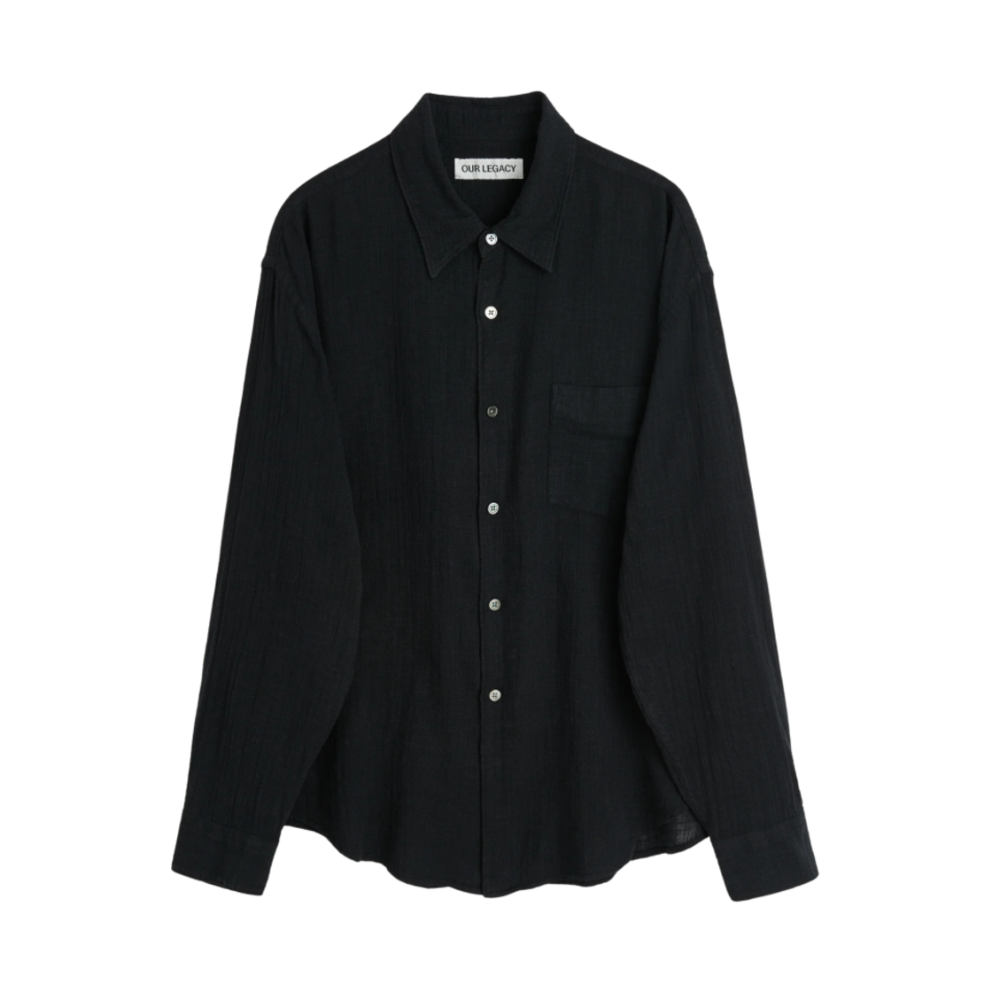 아워레가시 코코 셔츠 워시드 블랙 에어 코튼