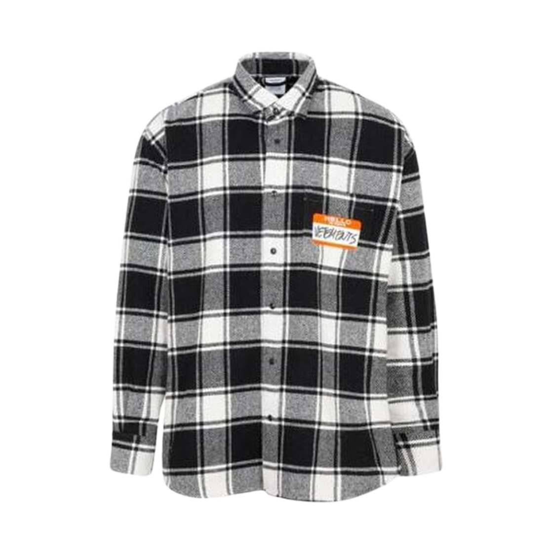 베트멍 마이 네임 이즈 플란넬 셔츠 화이트 체크(Vetements My Name Is Flannel Shirt White Check)