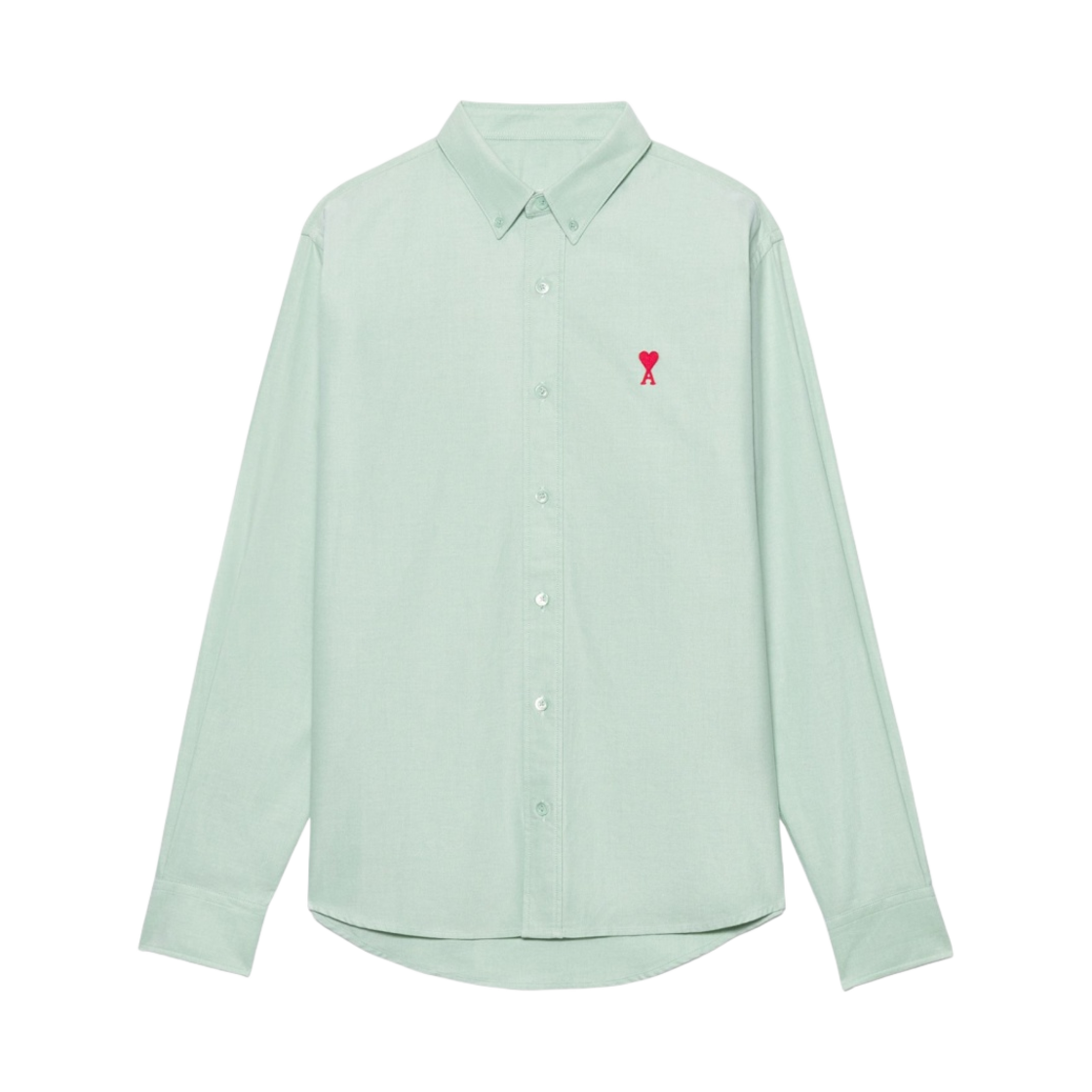 아미 스몰 하트 로고 버튼 다운 셔츠 아쿠아(AMI de Coeur Button Down Shirt Aqua)