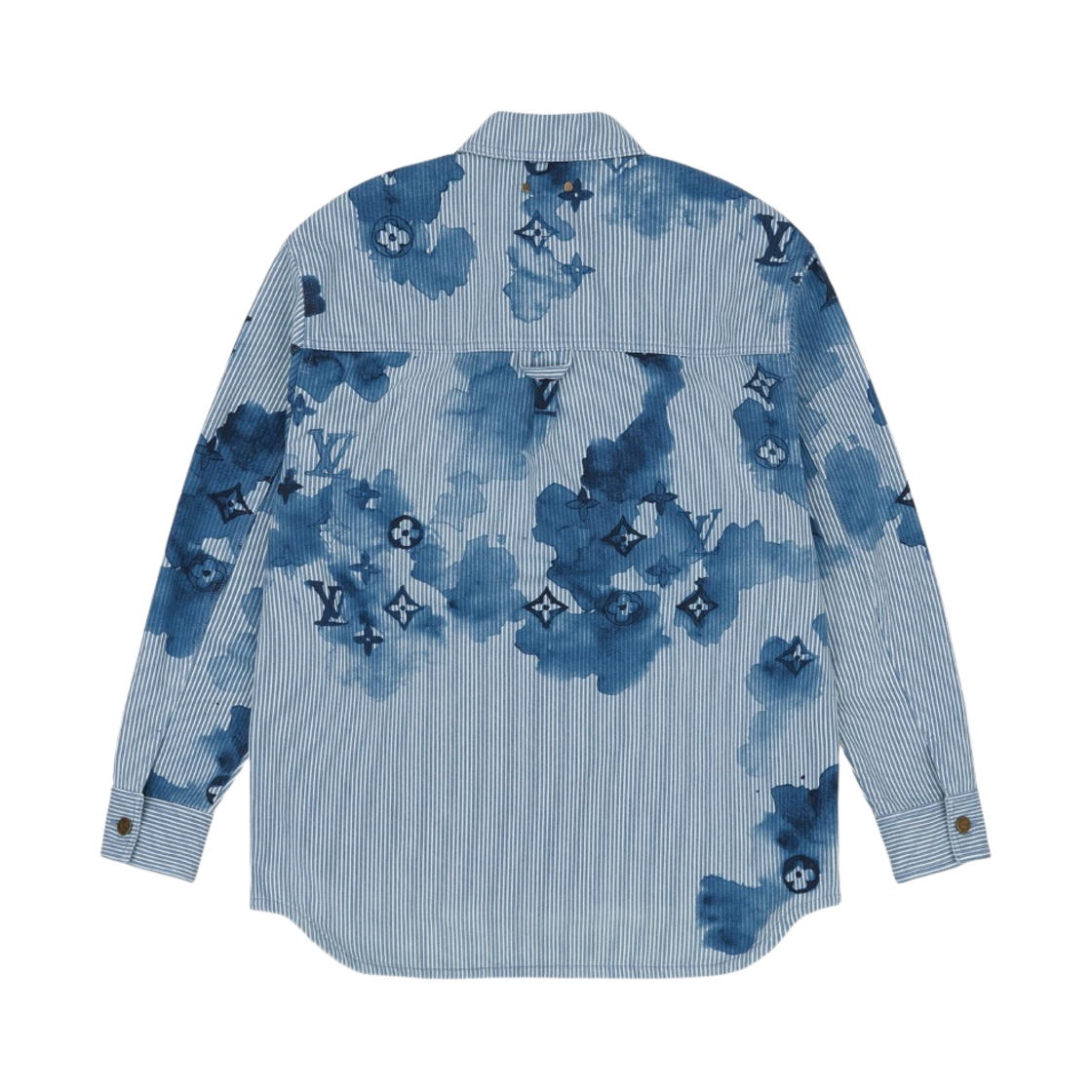 루이비통 스트라이프 모노그램 워크웨어 데님 셔츠 인디고(Louis Vuitton Stripe Monogram Workwear Denim Shirt Indigo) - 2