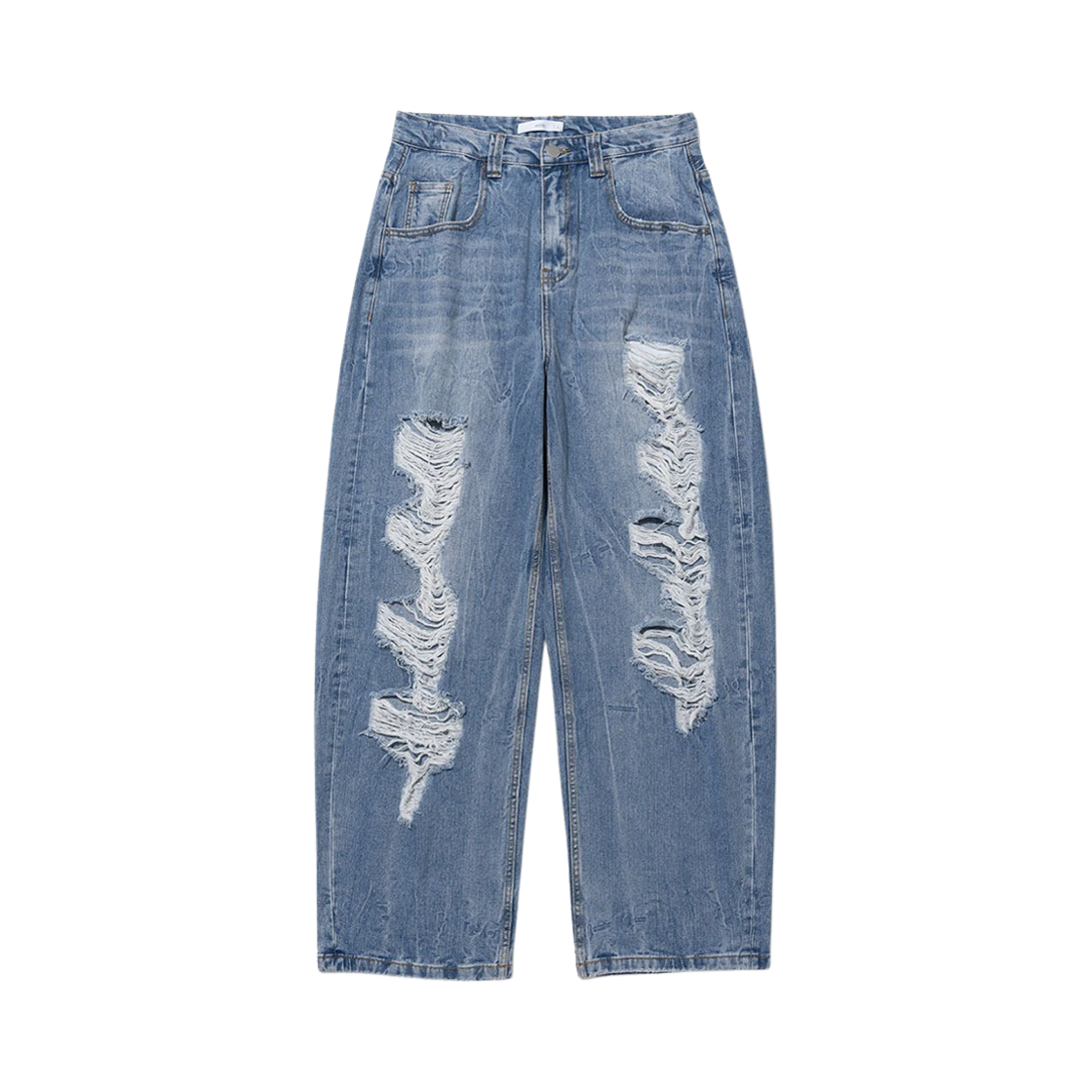 밀로 아카이브 리플렉트 커브드 데미지 팬츠 라이트 블루(Millo Archive Reflect Curved Damage Pants Light Blue)