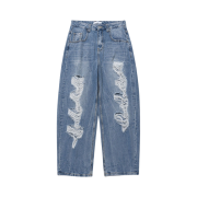 Millo Archive Reflect Curved Damage Pants Light Blue