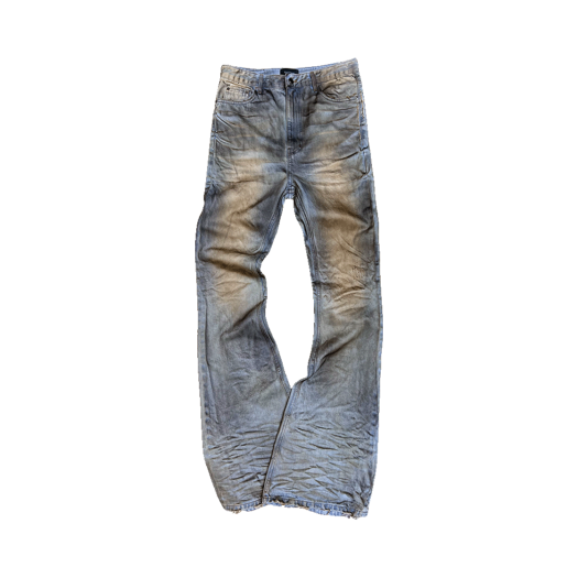 25SSUMCOFLB Undermycar 25SS Hard Oil Washing Flare Jeans Light Blue