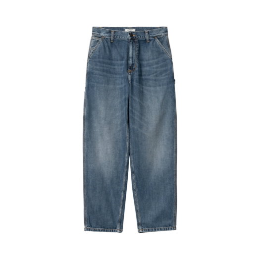 (W) Carhartt WIP Brandon Single Knee Pant Camano Blue Dark Used Wash