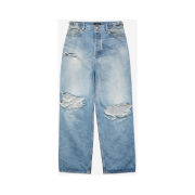 Balenciaga Destroyed Super Large Baggy Pants Blue