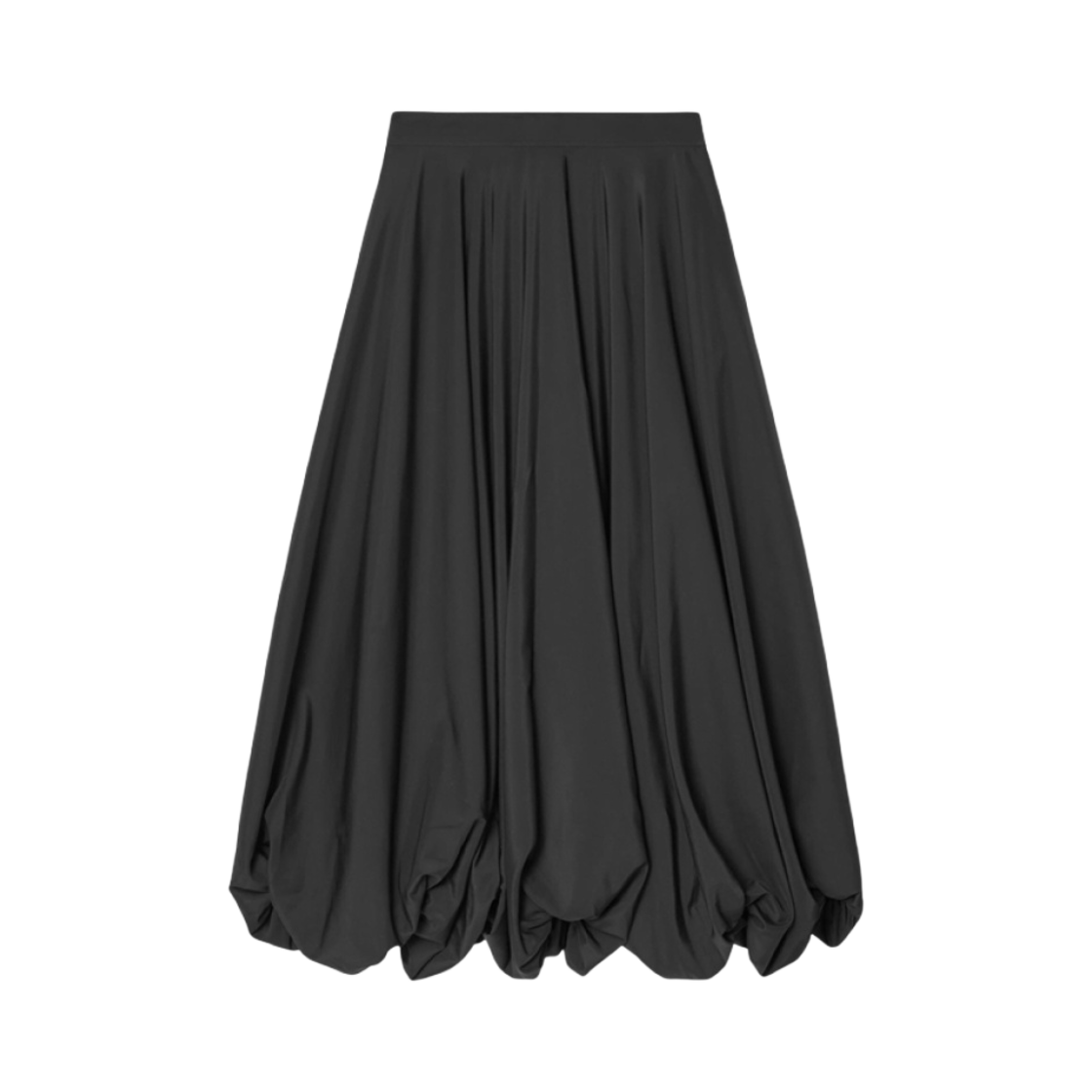 (W) 코스 벌룬 헴 맥시 스커트 블랙((W) COS Balloon Hem Maxi Skirt Black)