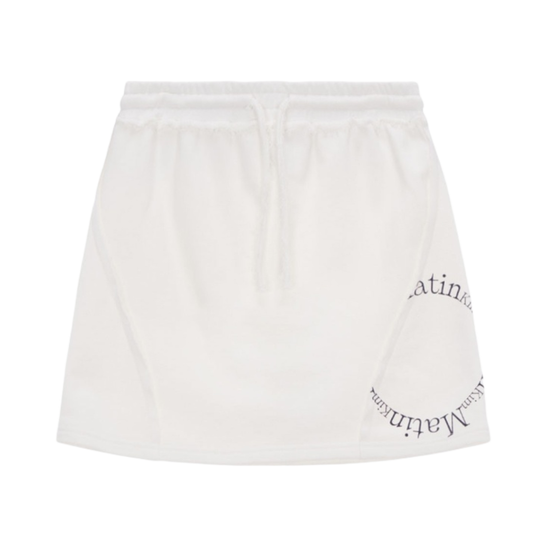 (W) 마뗑킴 솔리드 로고 스커트 화이트((W) Matin Kim Solid Logo Skirt White) - 1