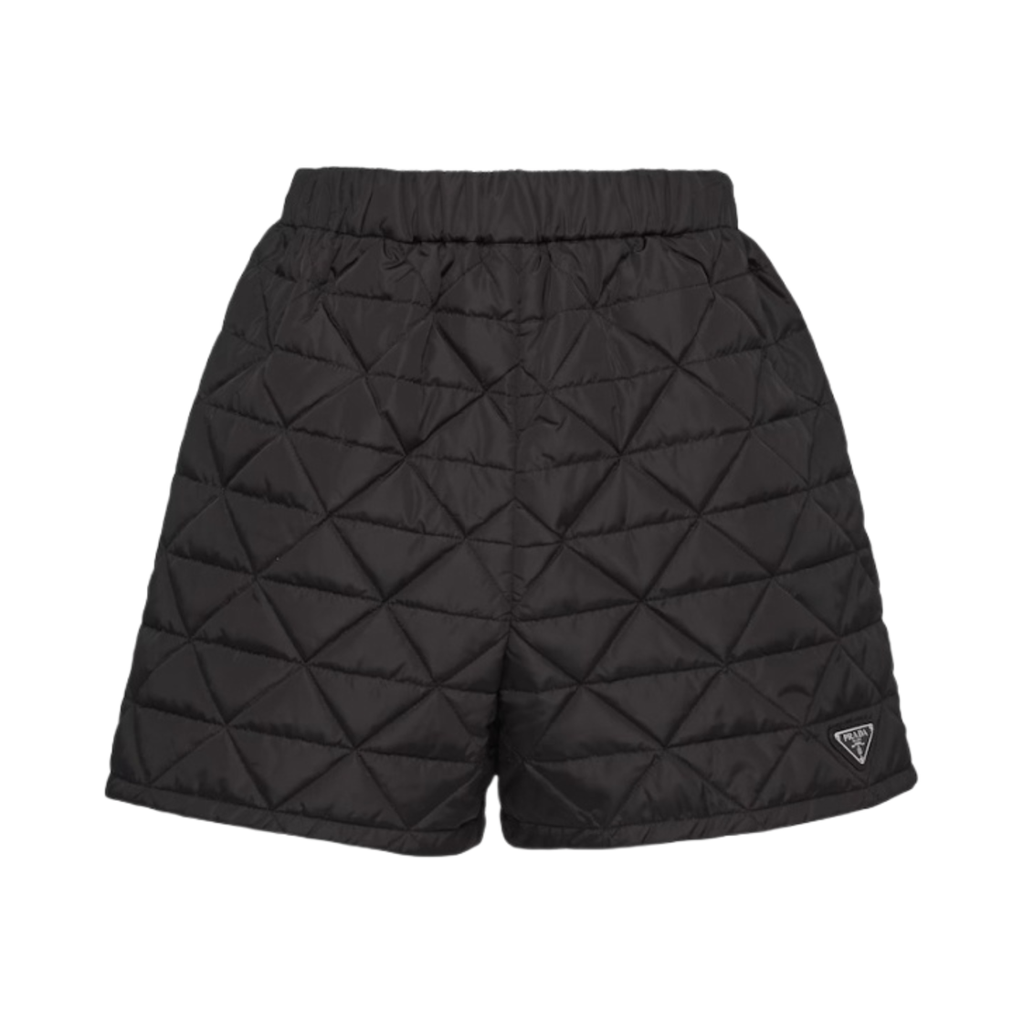 (W) 프라다 리나일론 퀼티드 쇼츠 블랙((W) Prada Re-Nylon Quilted Shorts Black) - 1