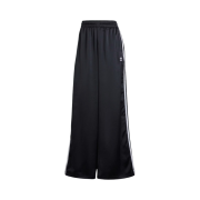 (W) Adidas Satin Wide Leg Joggers Black - US Sizing