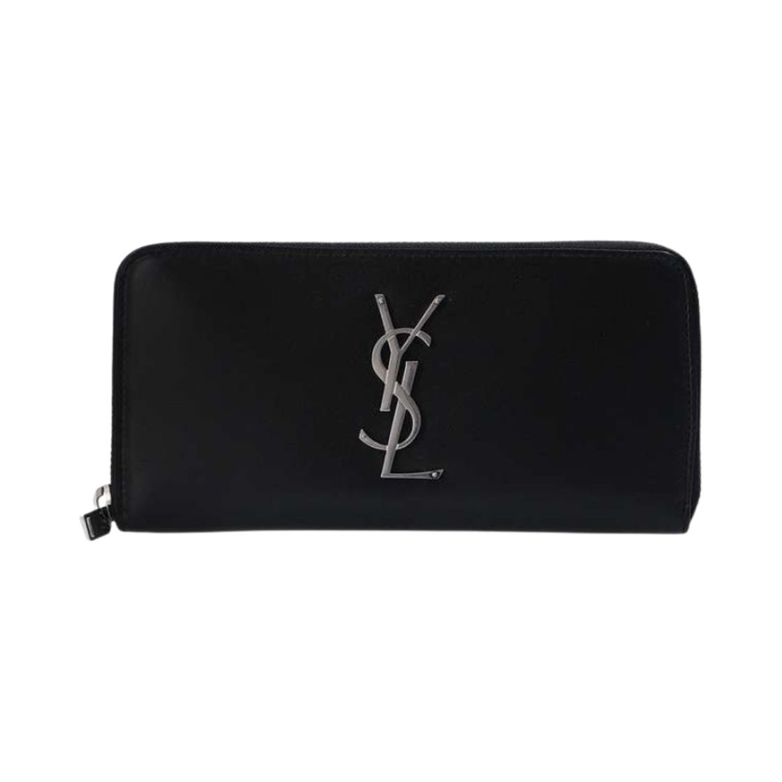 생로랑 실버 모노그램 집 어라운드 지갑 블랙(Saint Laurent Silver Monogram Zip Around Wallet Black) - 1