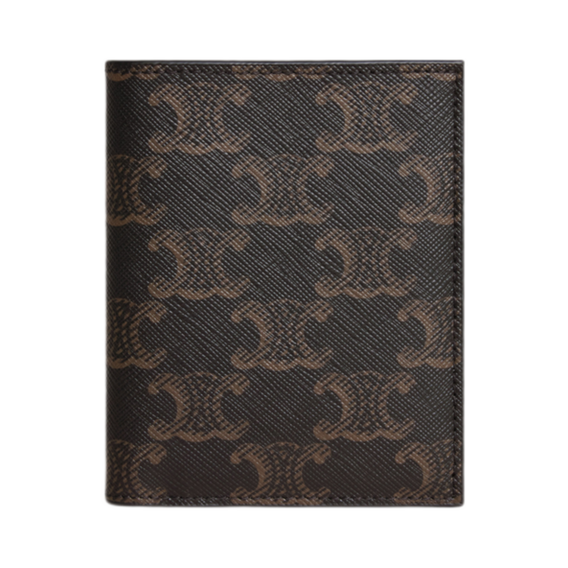 10E492BZR-38SI Celine Compact Wallet in Triomphe Canvas Black