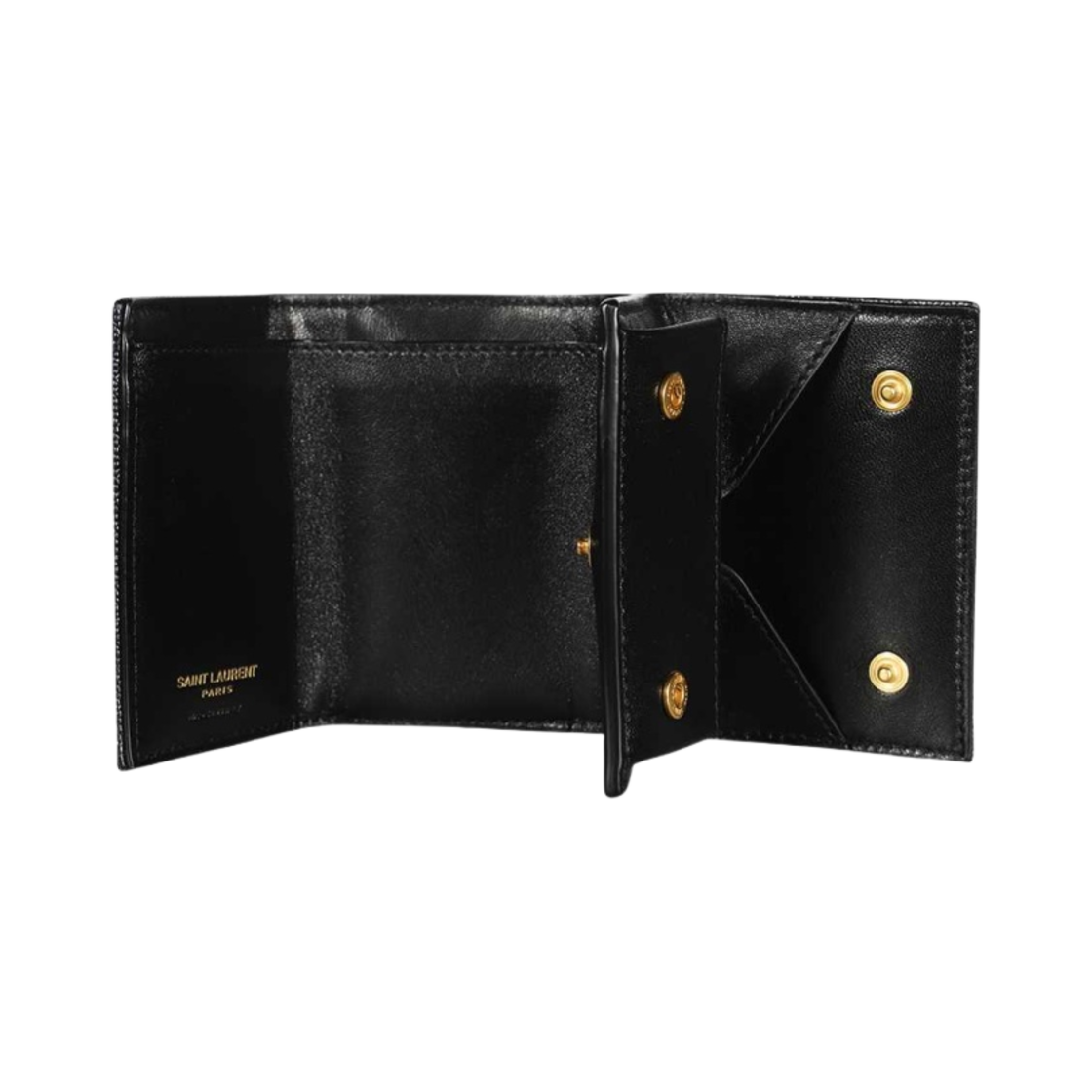 생로랑 그랑 드 뿌드르 카산드라 마틀라세 오리가미 타이니 지갑 블랙(Saint Laurent Cassandre Matelasse Origami Tiny Wallet in Grain de Poudre Embossed Leather Black) - 2