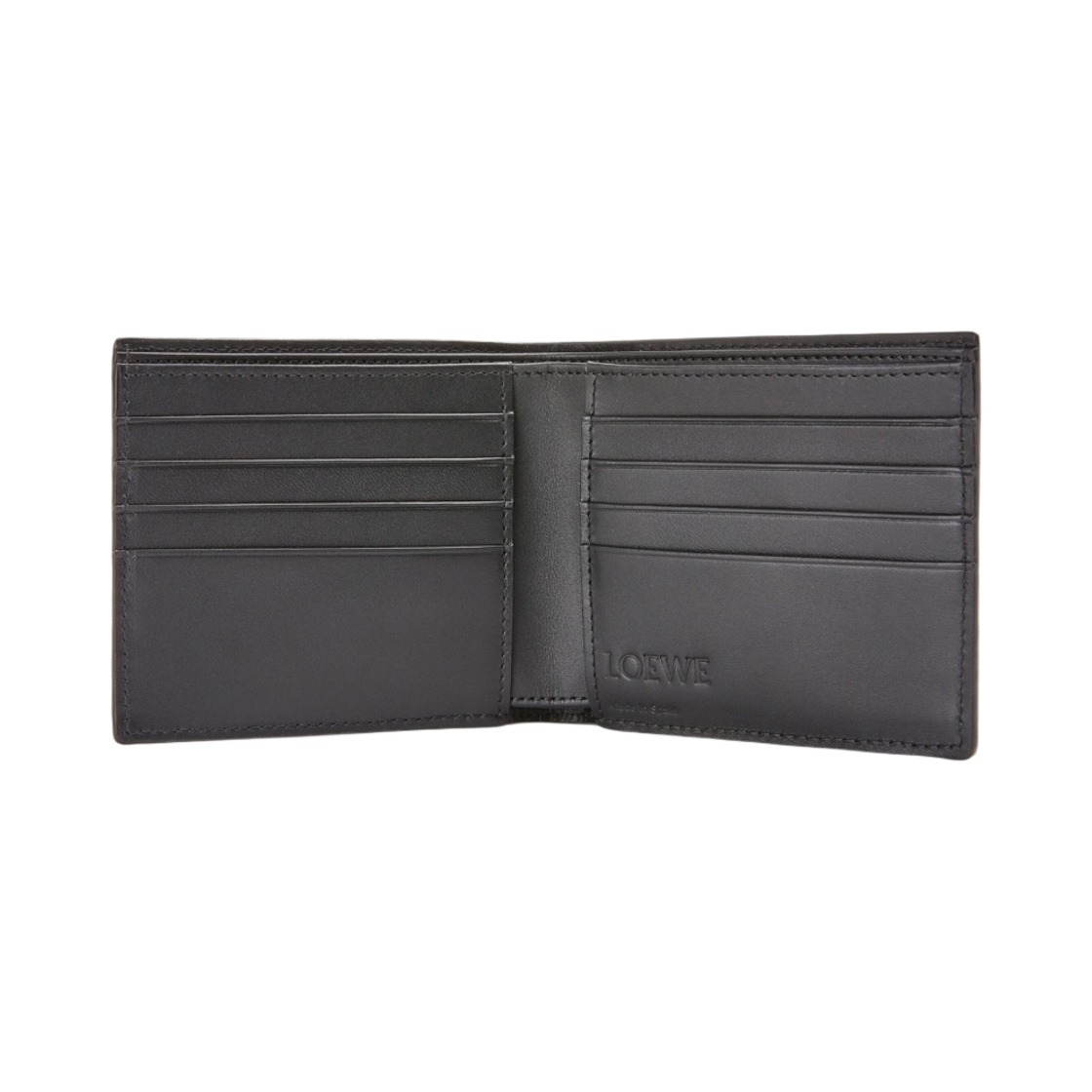 로에베 브랜드 반지갑 그레인드 카프스킨 블랙(Loewe Brand Bi-Fold Wallet in Grained Calfskin Black) - 2