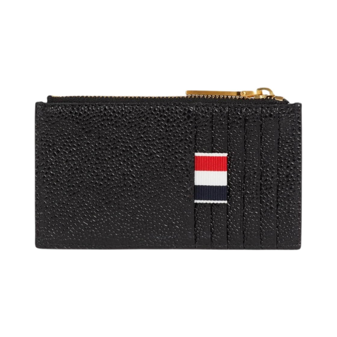 톰브라운 페블 그레인 지퍼 카드 지갑 블랙(Thom Browne Pebble Grain Zippered Card Wallet Black) - 2