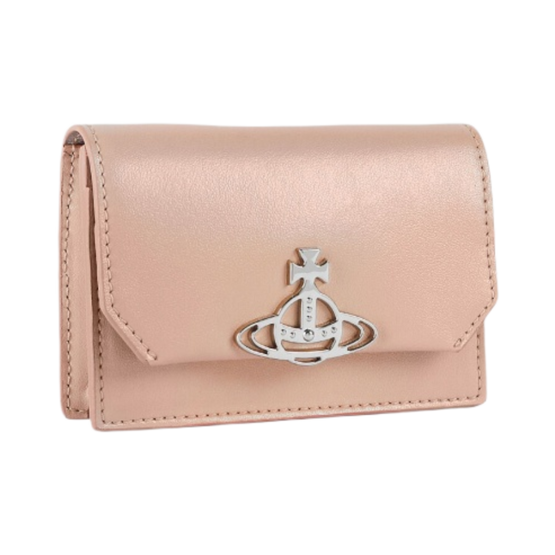 비비안 웨스트우드 펄라이즈드 레더 비즈니스 카드 홀더 핑크(Vivienne Westwood Pearlised Leather Business Card Holder Pink) - 2