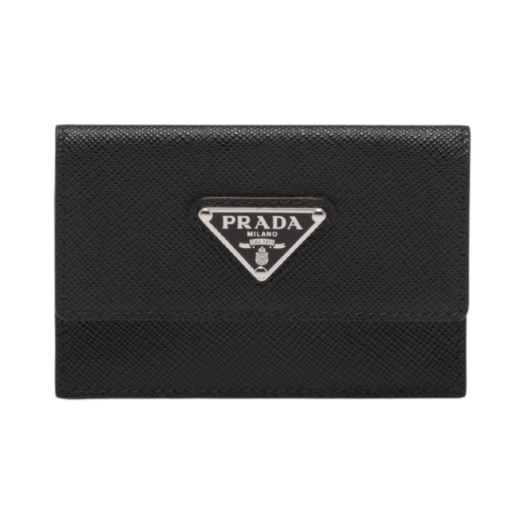 2MF028-QHH-F0002 Prada Saffiano Leather Card Holder Black