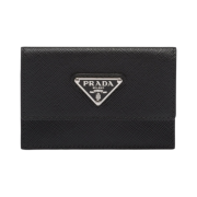 Prada Saffiano Leather Card Holder Black