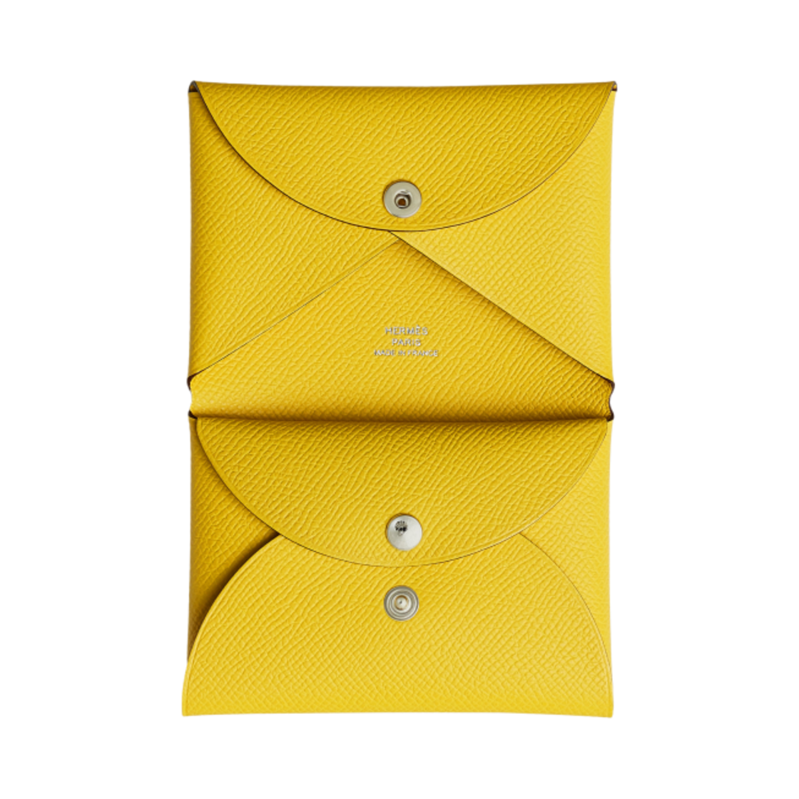 에르메스 칼비 듀오 카드 홀더 앱송 & 팔라듐 하드웨어 죤 드 나폴리(Hermes Calvi Duo Card Holder Epsom & Palladium Jaune de Naples) - 2