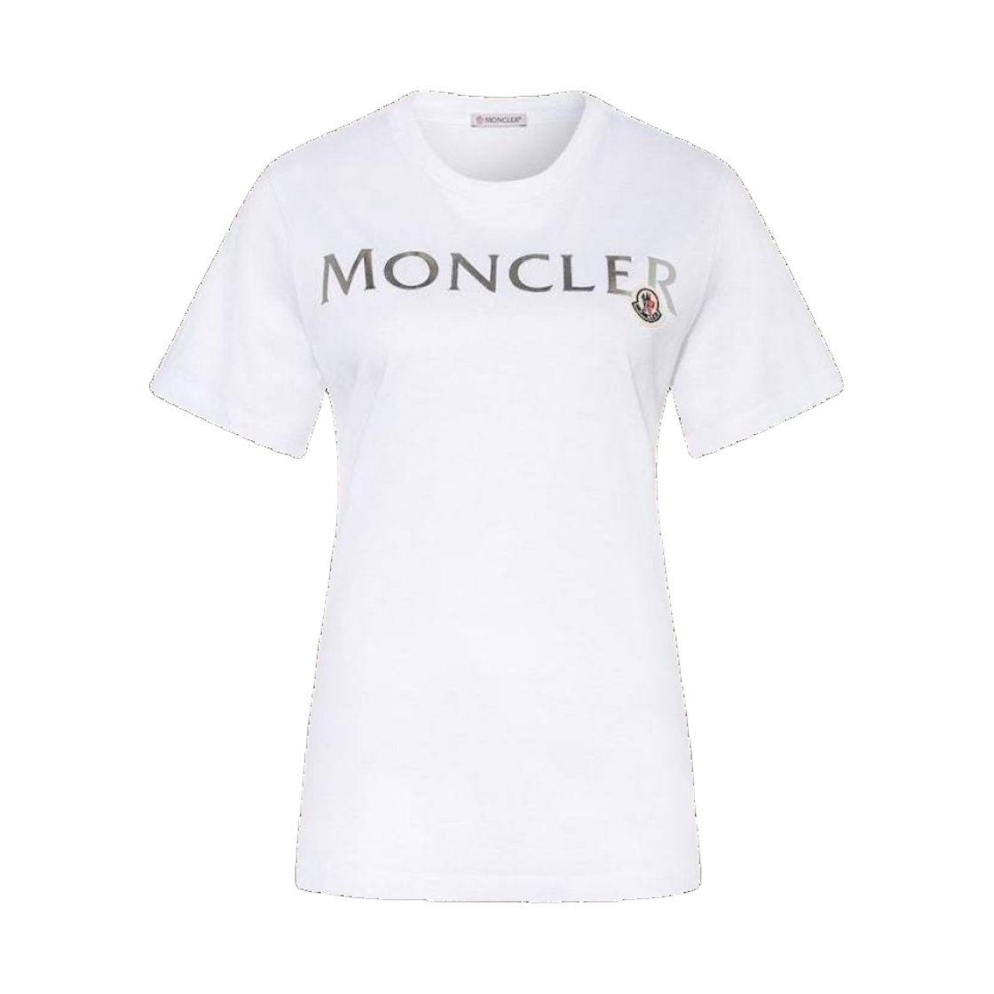 (W) 몽클레르 로고 패치 티셔츠 옵티컬 화이트 - 21FW((W) Moncler Logo Patch T-Shirt Optical White - 21FW) - 1