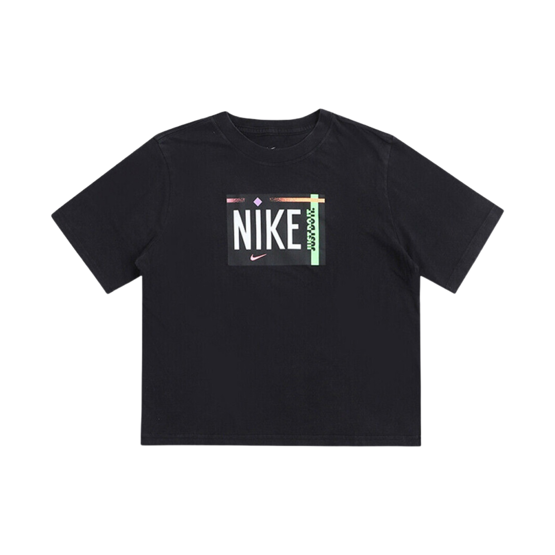 DD1234-010 (W) Nike NSW Washed T-Shirt Black - Asia - 대표 이미지 #1
