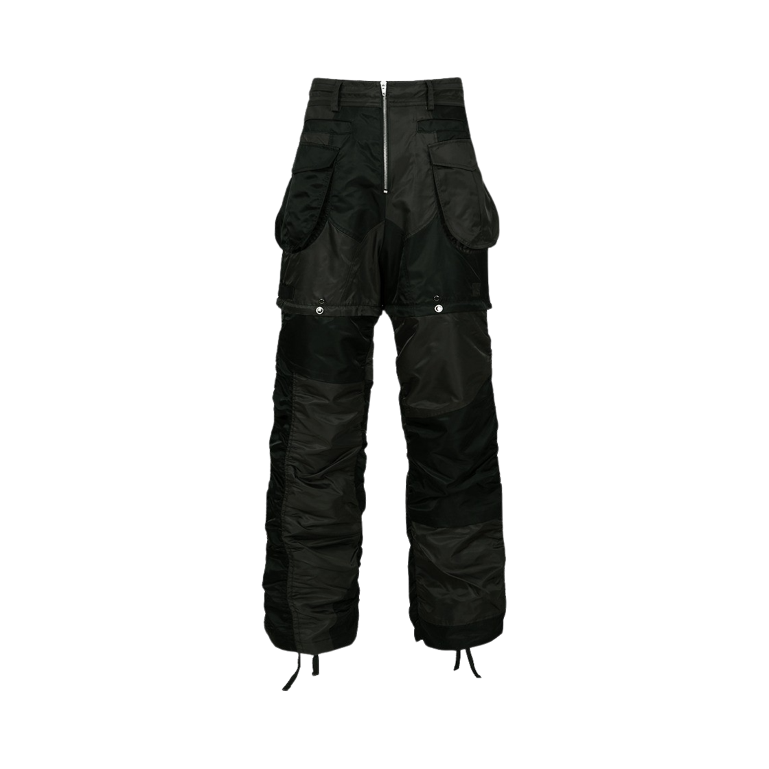 ADSB 앤더슨벨 디테처블 패치워크 카고 팬츠 블랙