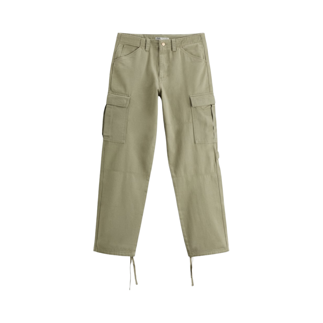 자라 릴렉스드 핏 카고 트라우저 그린(Zara Relaxed Fit Cargo Trousers Green) - 1