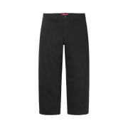 Supreme Washed Herringbone Chino Pant Black - 24FW