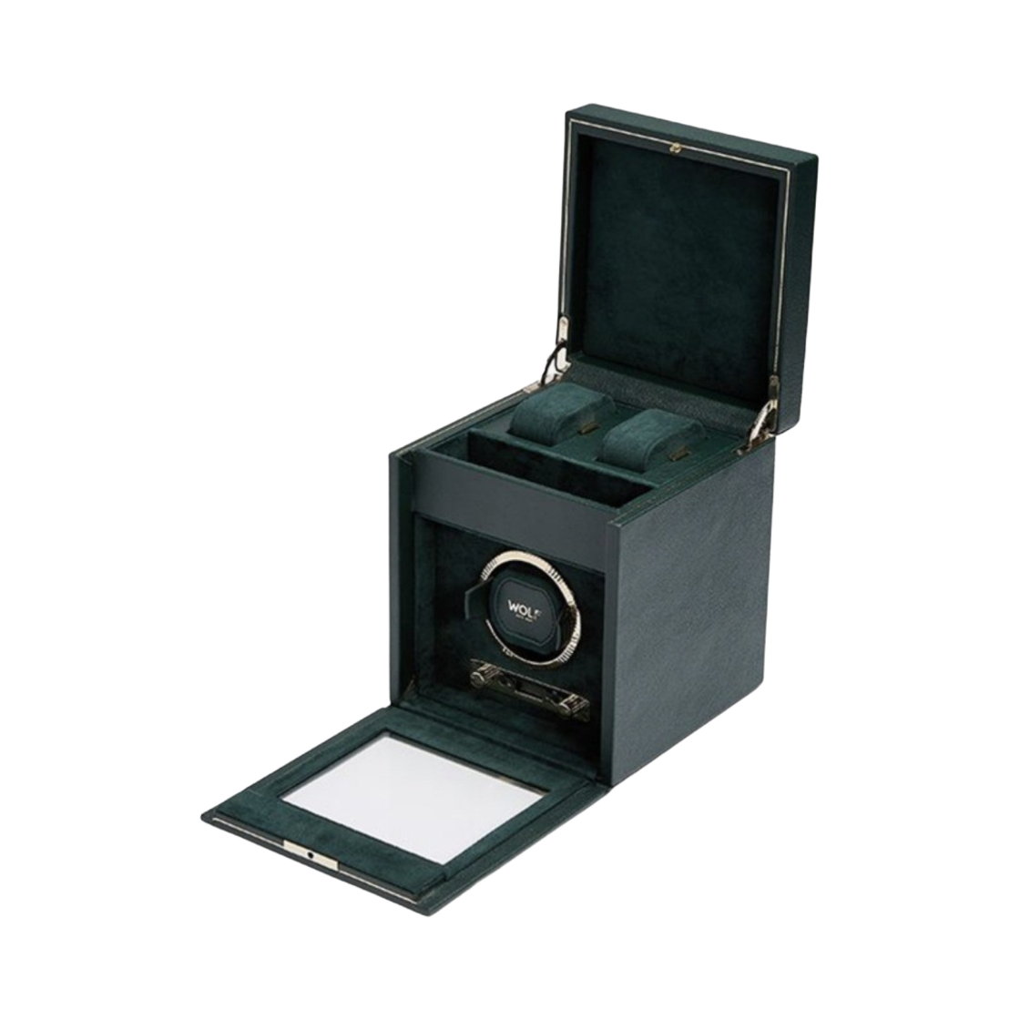 울프 1834 브리티쉬 레이싱 싱글 워치 와인더 스토리지 그린(Wolf 1834 British Racing Single Watch Winder with Storage Green) - 2