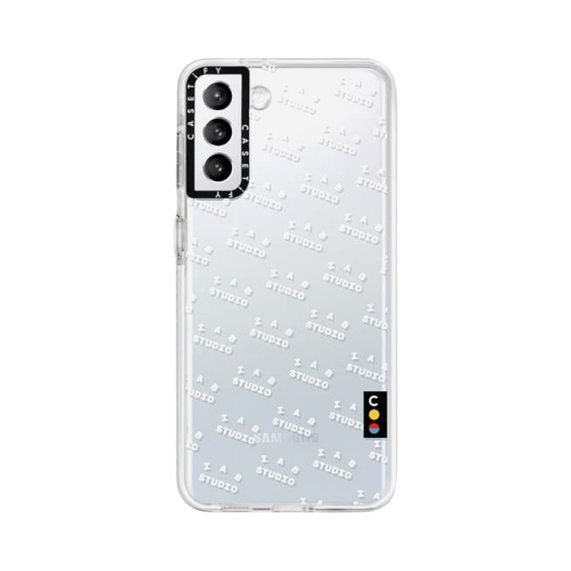 케이스티파이 x 아이앱 스튜디오 갤럭시 화이트 모노그램 로고 케이스 클리어(Casetify x IAB Studio Galaxy White Monogram Logo Case Clear) - 3