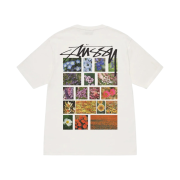 Stussy Flower Grid Pigment Dyed T-Shirt Natural