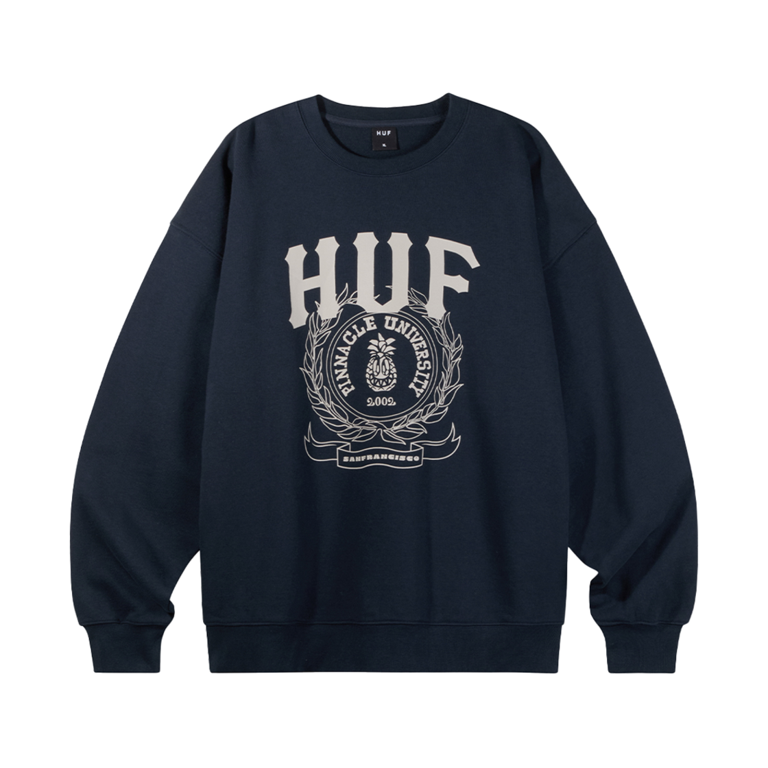 HC3UPMM01NAV HUF X Reddy Pinnacle University Crewneck Navy