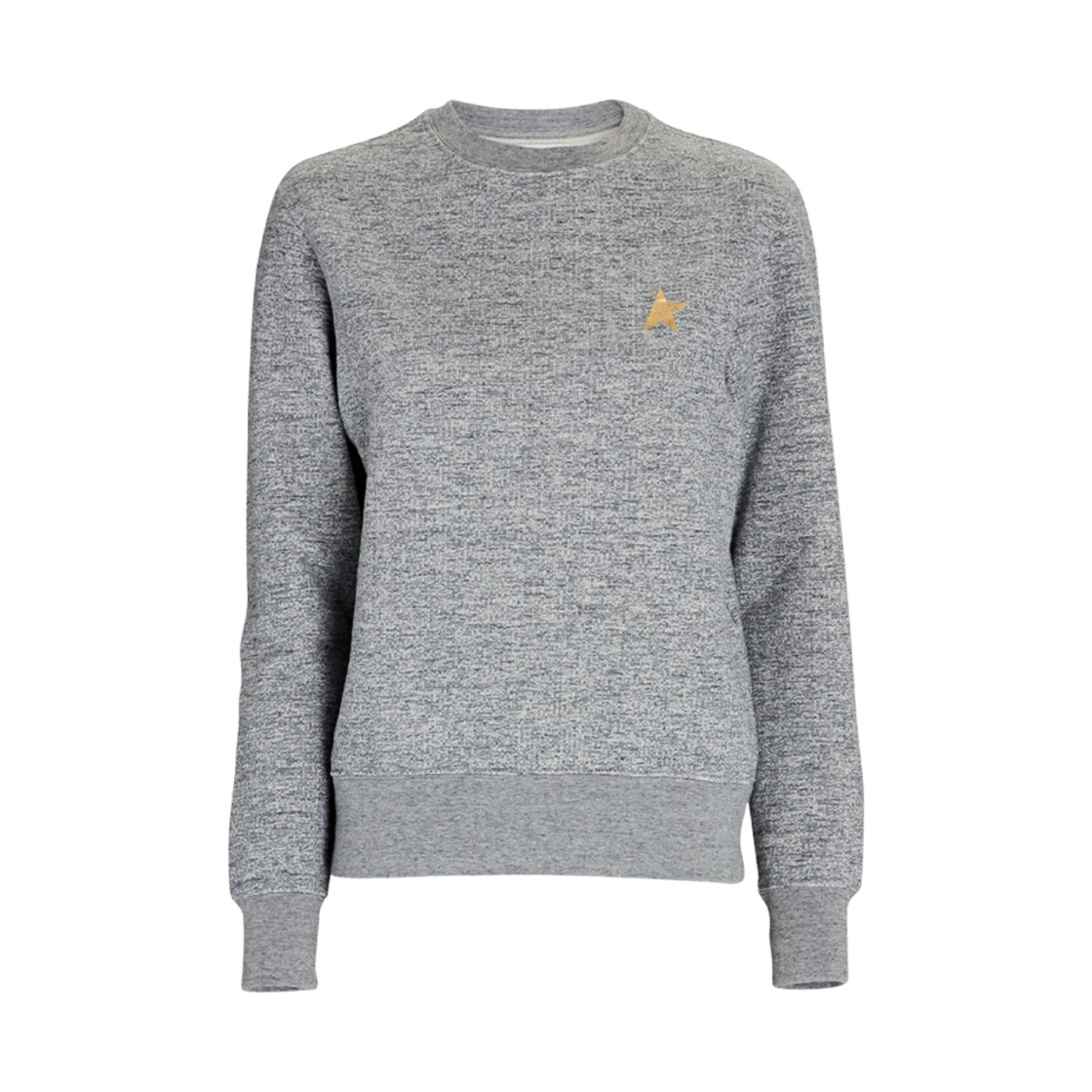 (W) 골든구스 골드 스타 프린트 스웨트셔츠 멜란지 그레이((W) Golden Goose Gold Star Print Sweatshirt Melange Grey)