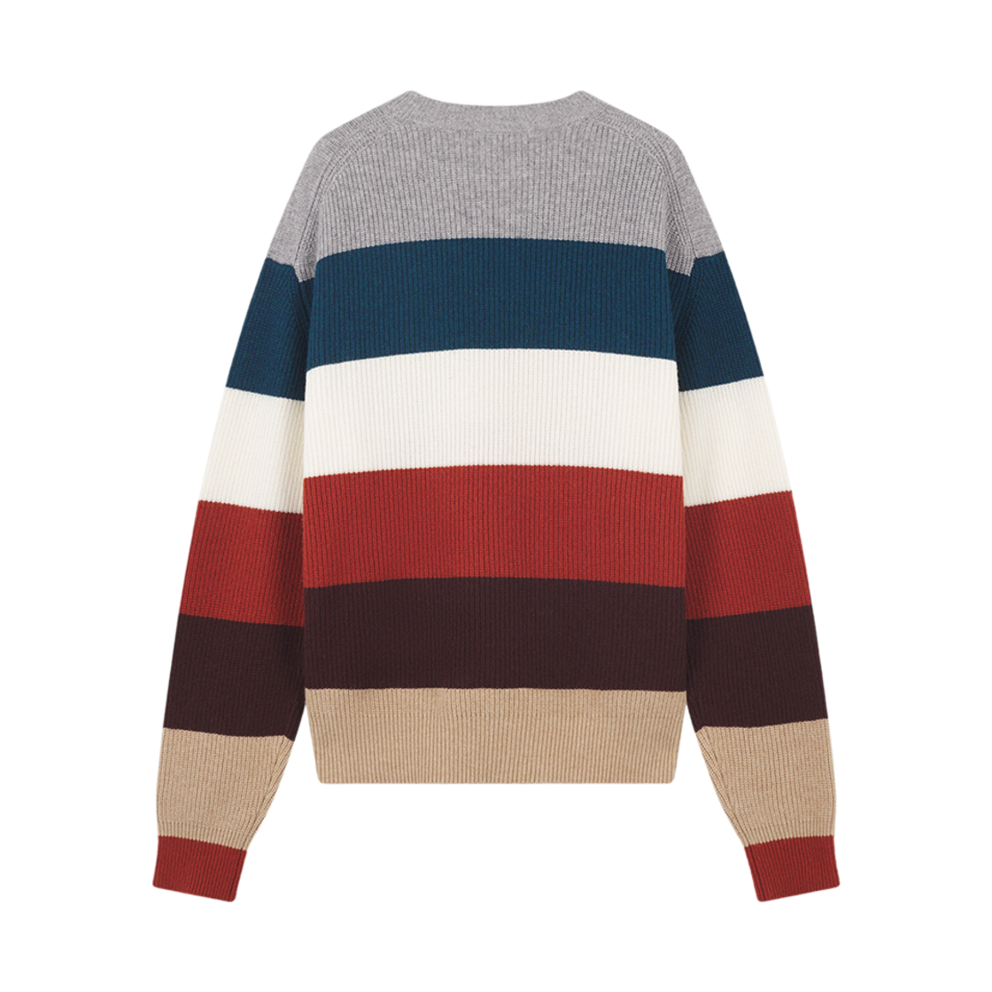 메종 키츠네 볼드 폭스 헤드 패치 컴포트 립드 점퍼 화이트 스트라이프(Maison Kitsune Bold Fox Head Patch Comfort Ribbed Jumper White Stripes) - 2