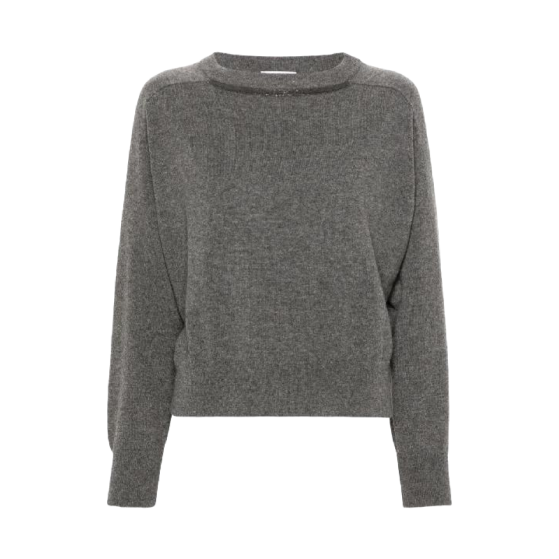 M12167908-C079 (W) Brunello Cucinelli Monili Detailes Sweater Grey