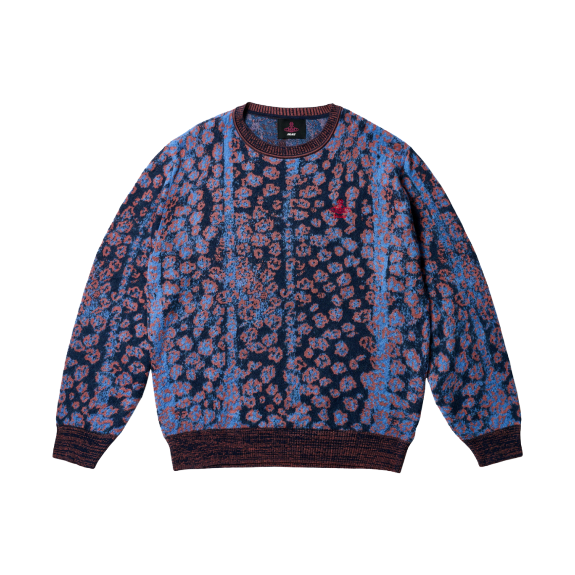 - Palace x Vivienne Westwood Knit Crew Pink Leopard - 24FW - 대표 이미지 #1