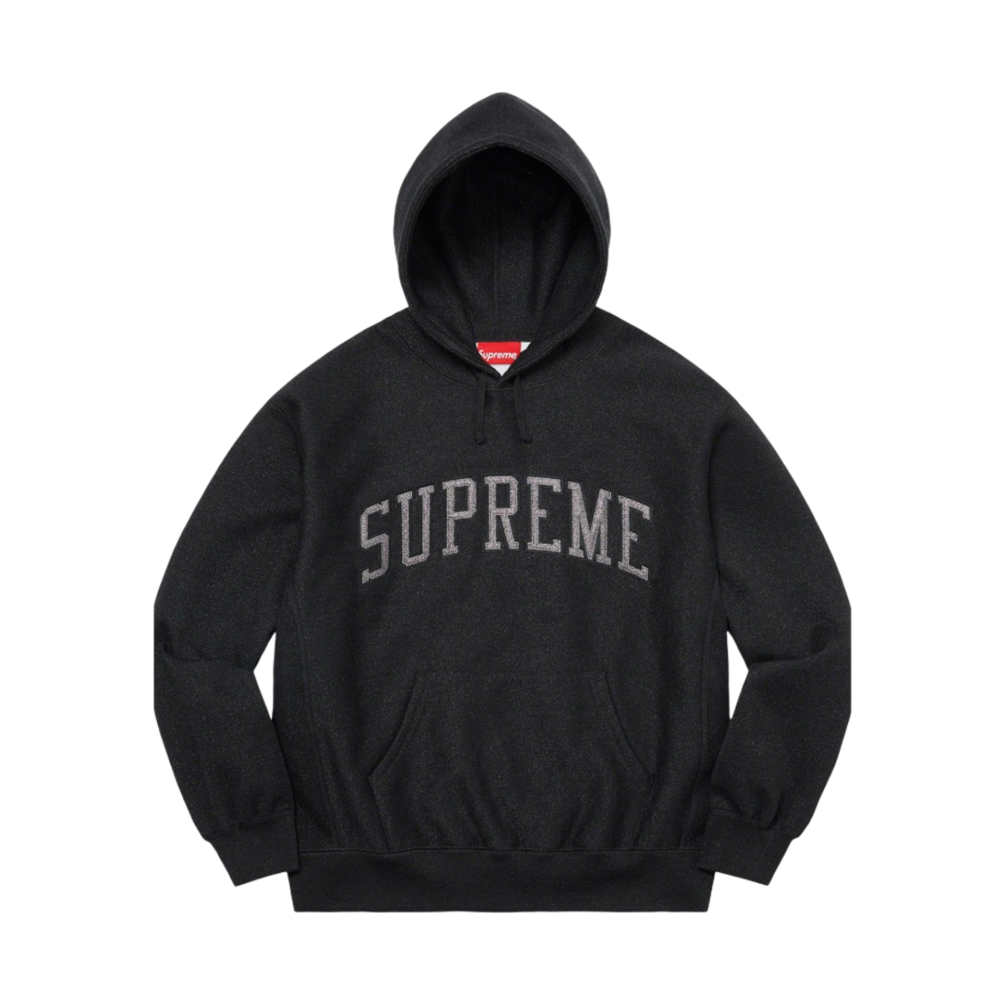 슈프림 글리터 아크 후드 스웨트셔츠 블랙 - 23SS