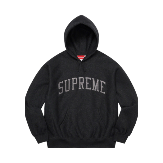 Supreme Glitter Arc Hooded Sweatshirt Black - 23SS