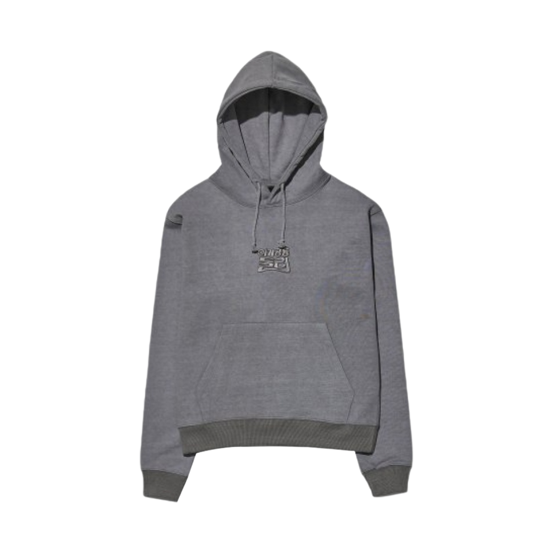 - Darkr8m Studio x Dooly Dooly Hangeul Hoodie Over Washed Grey