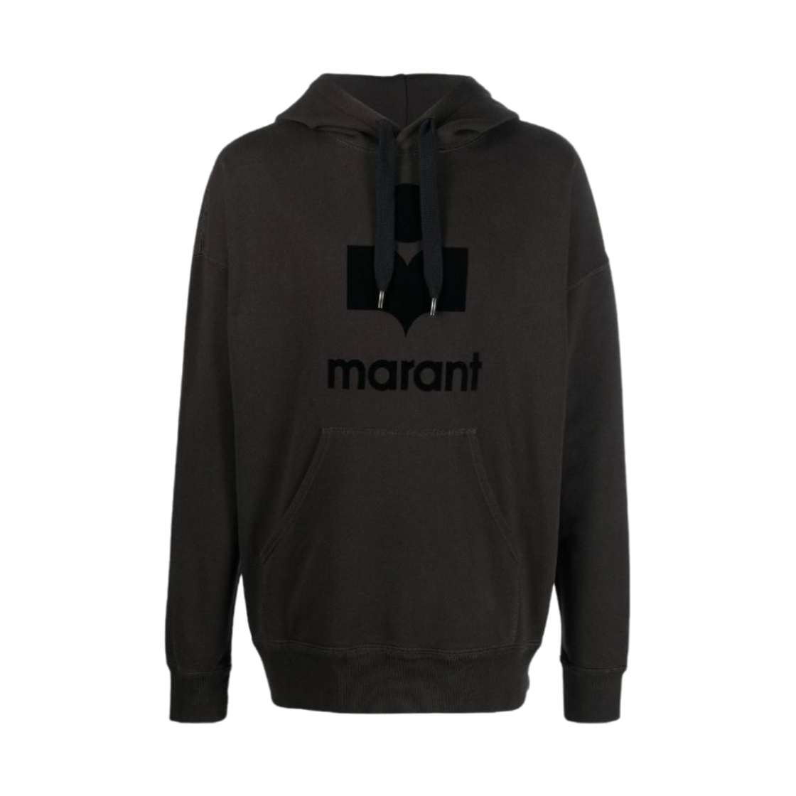 SW0027HA-A1M05H-02FK Isabel Marant Miley Logo Hoodie Faded Black - 23SS