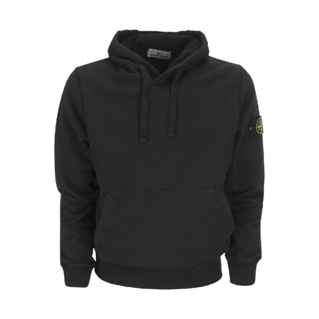 스톤 아일랜드 64151 코튼 플리스 후드 스웨트셔츠 블랙 - 24SS