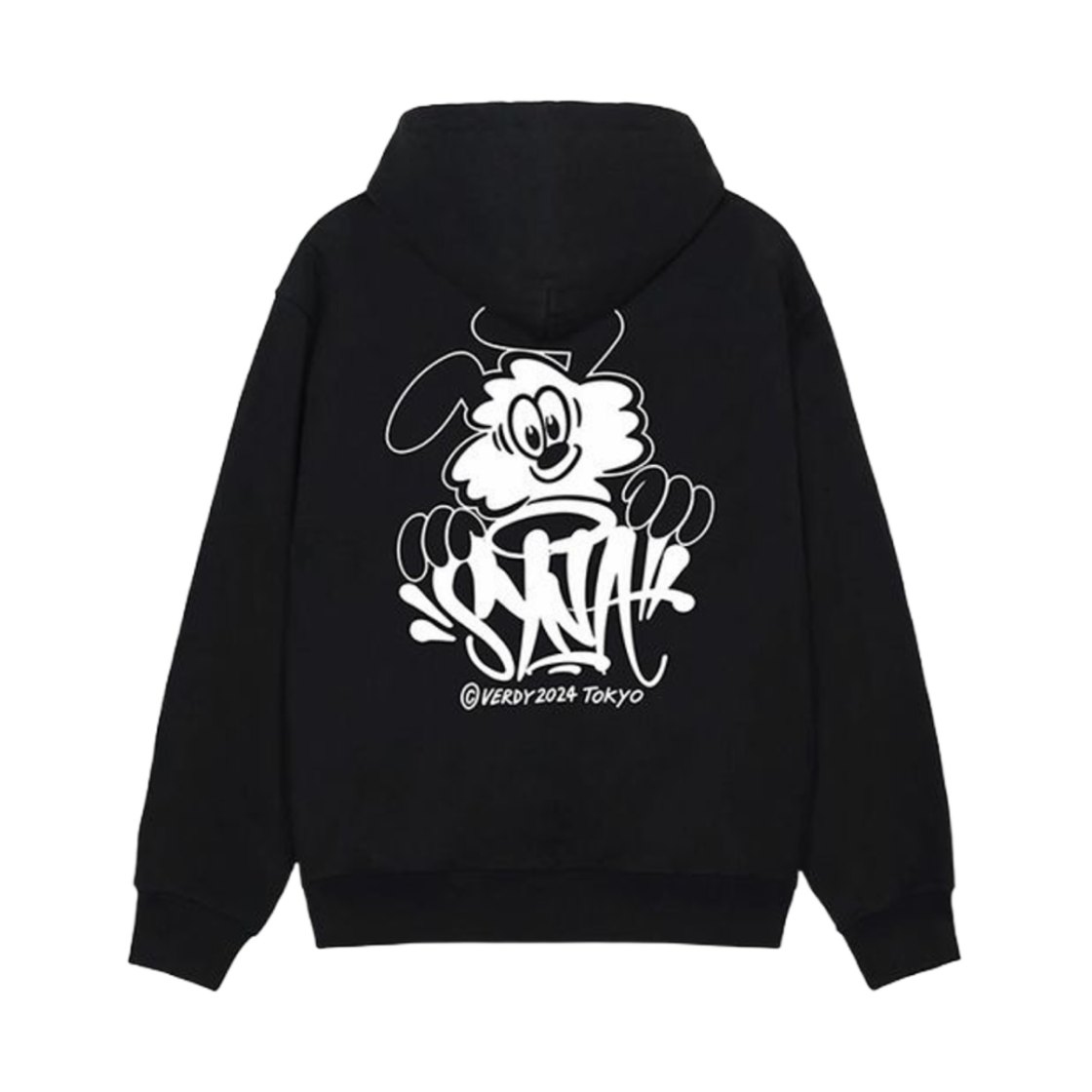 베르디 x 센트럴 씨 x 시나 월드 빅 후드 블랙(Verdy x Central Cee x Syna World Vick Hoodie Black)