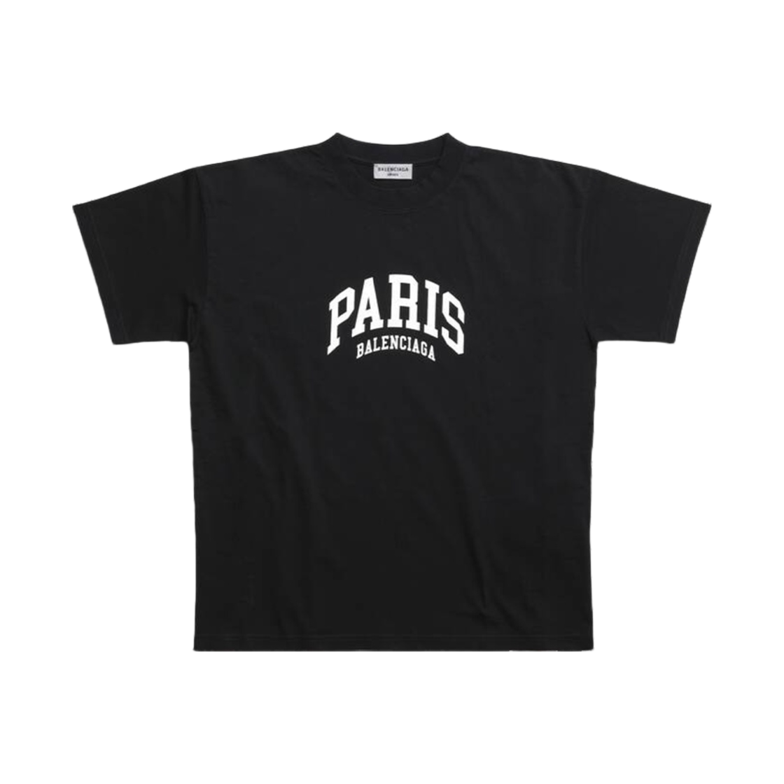 (W) 발렌시아가 시티 파리 티셔츠 미디움 핏 블랙((W) Balenciaga Cities Paris T-Shirt Medium Fit Black) - 1
