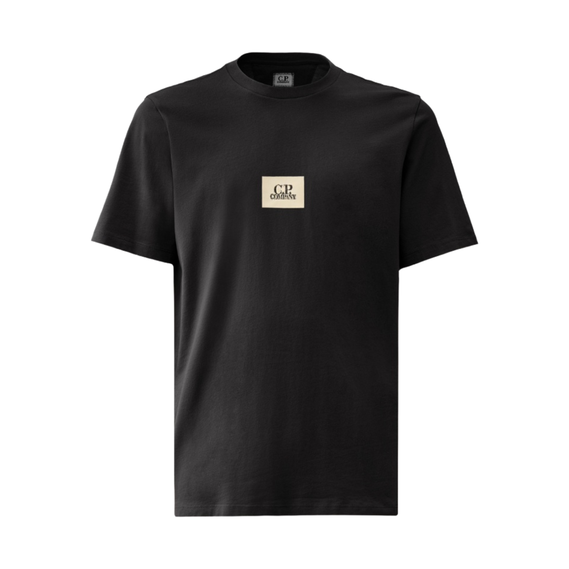 16CMTS142A006586W999 C.P. Company 30/1 Jersey Logo T-Shirt Black - 24SS
