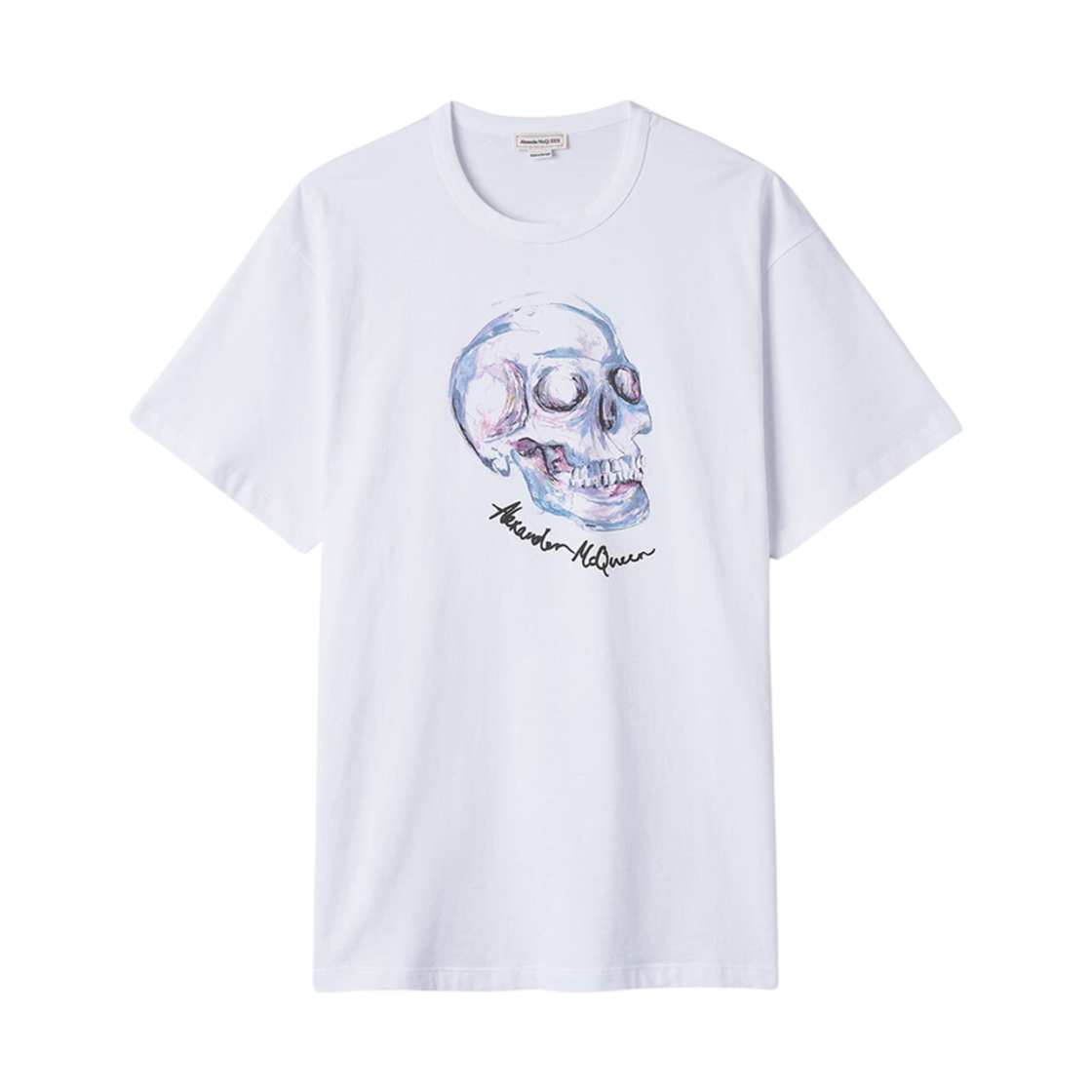 687748QSZ970900 Alexander Mcqueen Skull Print T-Shirt White