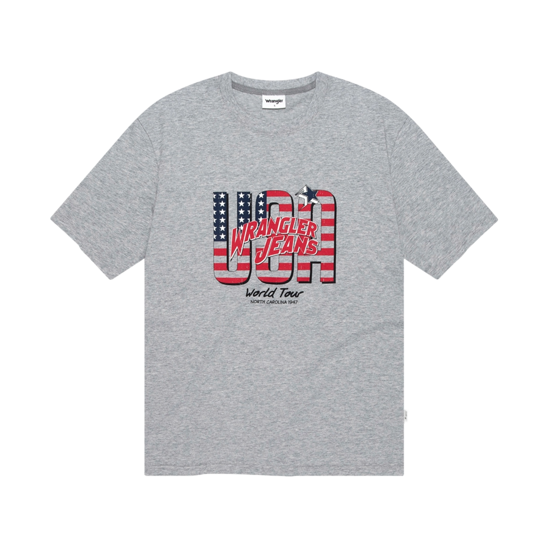 랭글러 USA 수베니어 티셔츠 멜란지 그레이(Wrangler USA Souvenir T-Shirt Melange Grey)