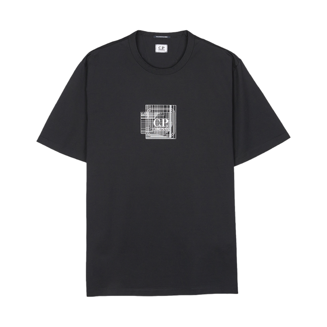 18CLTS047A006370W999 C.P. Company The Metropolis Series Mercerized Jersey Blurry Logo T-Shirt Black - 25SS