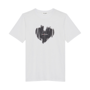 (W) Saint Laurent Heart T-Shirt Natural