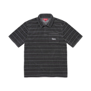 Supreme Stripe Terry S/S Polo Black - 24SS