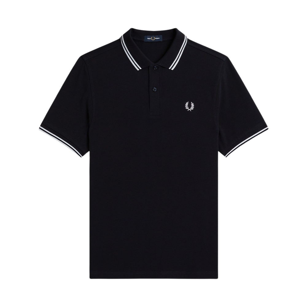 프레드페리 M3600 트윈 팁 프레드페리 셔츠 네이비/화이트(Fred Perry M3600 Twin Tipped Fred Perry Shirt Navy/White)